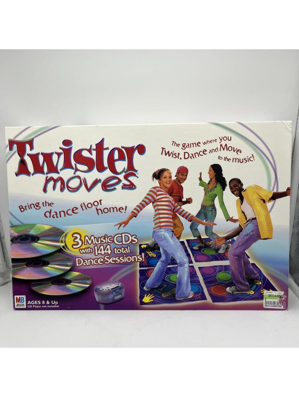 Twister Moves Mat Board Game with 3 CDs of music. Complete 2003. Vtg. EUC